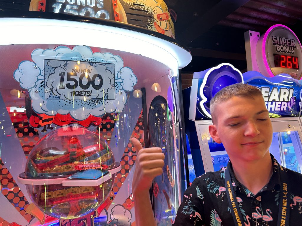 Arcade jackpot win